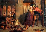 Attending Canvas Paintings - Eve of Saint Agnes; The Flight of Madeleine and Porphyro during the Drunkenness attending the Revelry